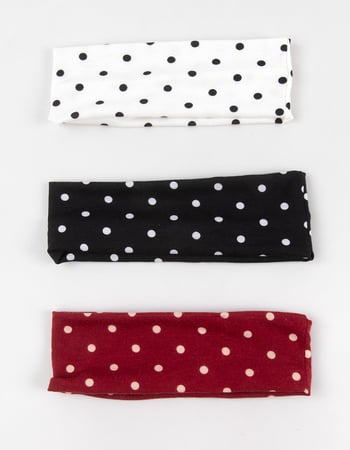 FULL TILT 3 Pack Polka Dot Headbands Alternative Image