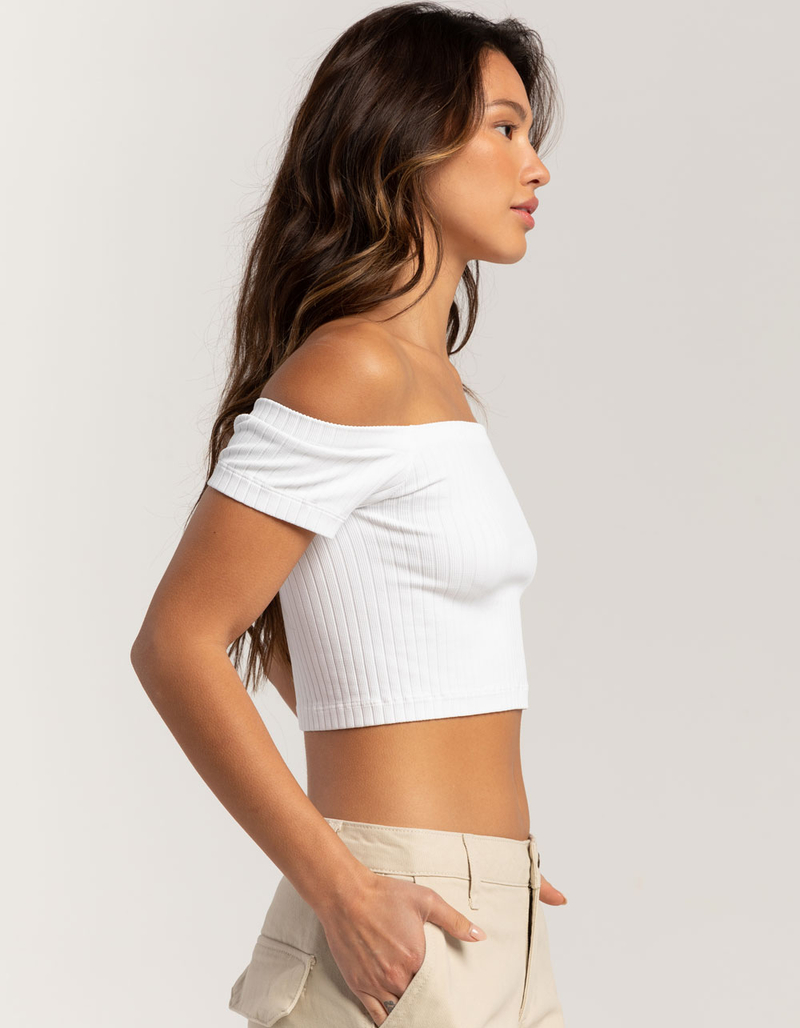 RSQ Womens Seamless Off The Shoulder Top image number 2