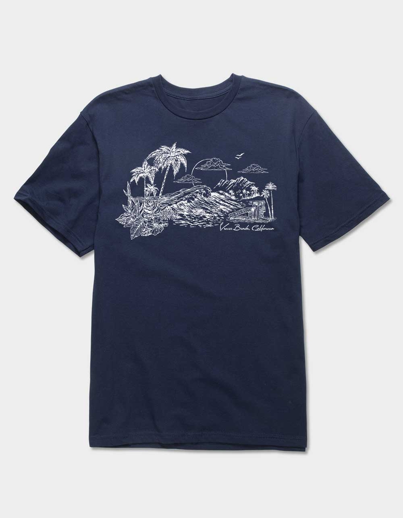 VENICE BEACH Sunset Distressed Unisex Tee image number 0