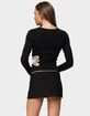 EDIKTED Contrast Cut Out Long Sleeve Top image number 3