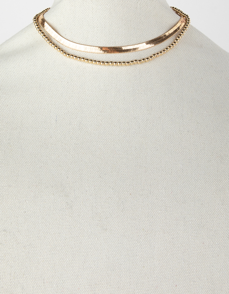 FULL TILT 2 Pack Ball And Chain Necklace image number 1