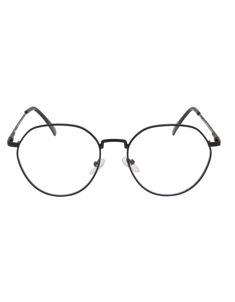 BLUE CROWN Round Black Glasses image number 1