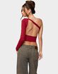 EDIKTED Mila Asymmetric Backless One Shoulder Top image number 3