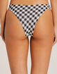 FULL TILT Textured Gingham High Leg Cheekier Bikini Bottoms image number 4