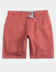 CHARLES AND A HALF Lincoln Stretch Rust Mens Shorts image number 1