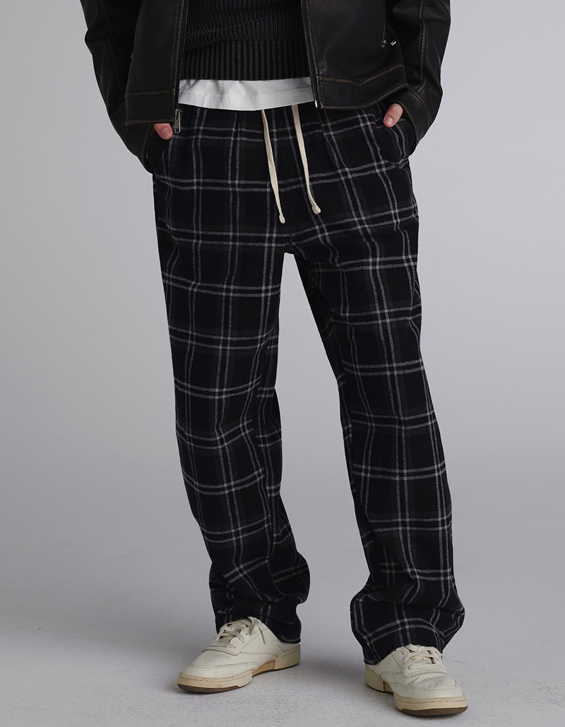 RSQ Mens Plaid Pajama Pants BLK/DK GRY Tillys