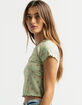 SKY AND SPARROW Womens Sage Ditsy Tee image number 2