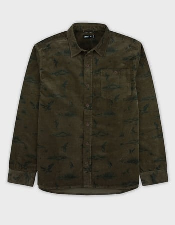 JETTY Shoals Mens Corduroy Button Up Shirt Primary Image