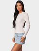 EDIKTED Emery Printed Pointelle Top image number 3