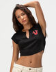 TRUE RELIGION Number Womens Notch Crop Tee image number 2