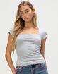 BOZZOLO Womens Square Neck Tee image number 1