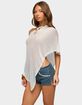 EDIKTED Azalia Asymmetric Knit Poncho image number 2