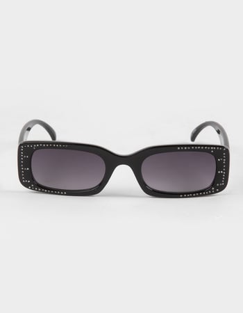 RSQ Rectangle Rhinestone Sunglasses Alternative Image