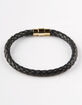 BLUE CROWN Single Braided Black & Gold Bracelet image number 1