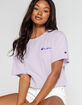 CHAMPION Womens Lavender Crop Tee image number 1