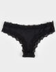 FULL TILT Polka Dot Mesh Back Lace Trim Thong image number 1