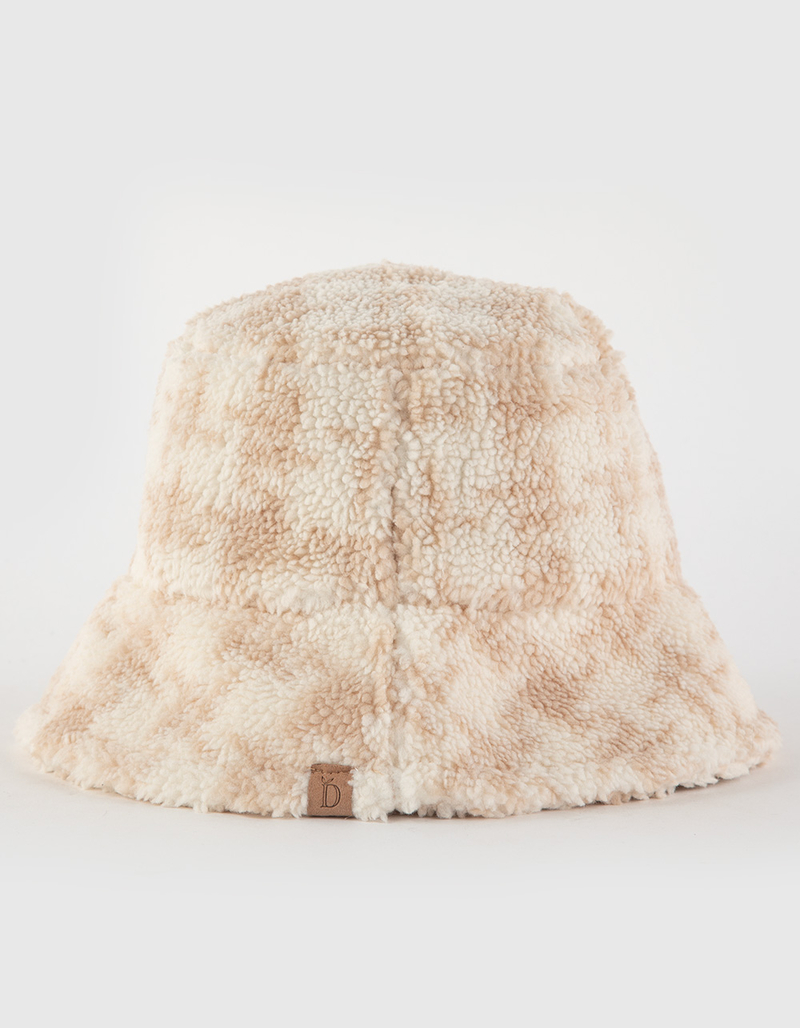 Plaid Sherpa Womens Bucket Hat image number 0