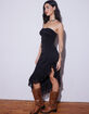 WEST OF MELROSE Rosette Asymmetrical Womens Tube Dress image number 3