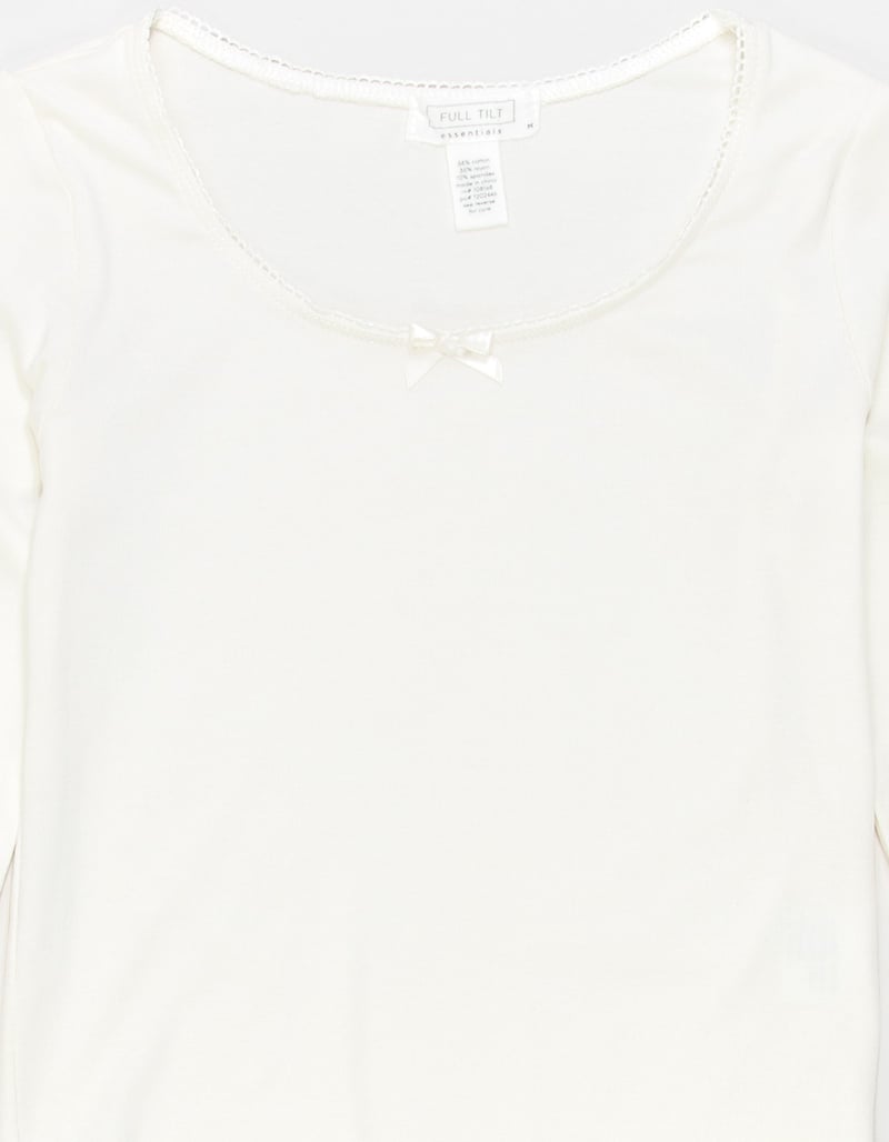 FULL TILT Bow Trim Girls Long Sleeve Tee image number 1