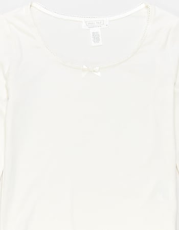 FULL TILT Bow Trim Girls Long Sleeve Tee Alternative Image