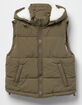 LOVE TREE Hooded Sherpa Lined Womens Vest image number 5