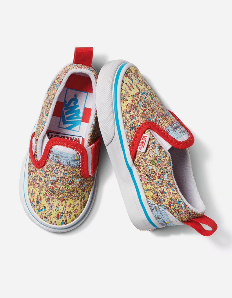 VANS x Where's Waldo? Toddler Classic Slip-On Shoes image number 0