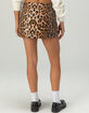 COTTON CANDY LA Leopard Sequin Womens Mini Skirt image number 4