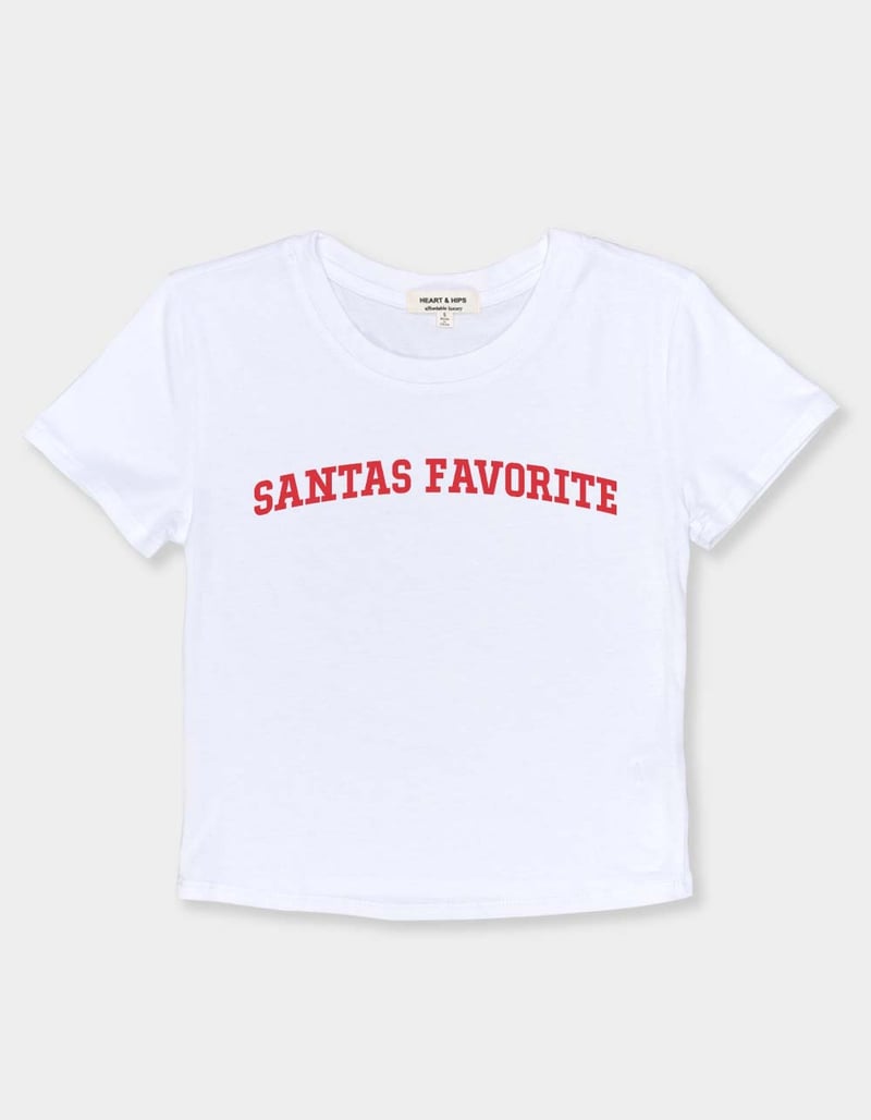 SANTA Santa's Favorite Womens Baby Tee image number 1