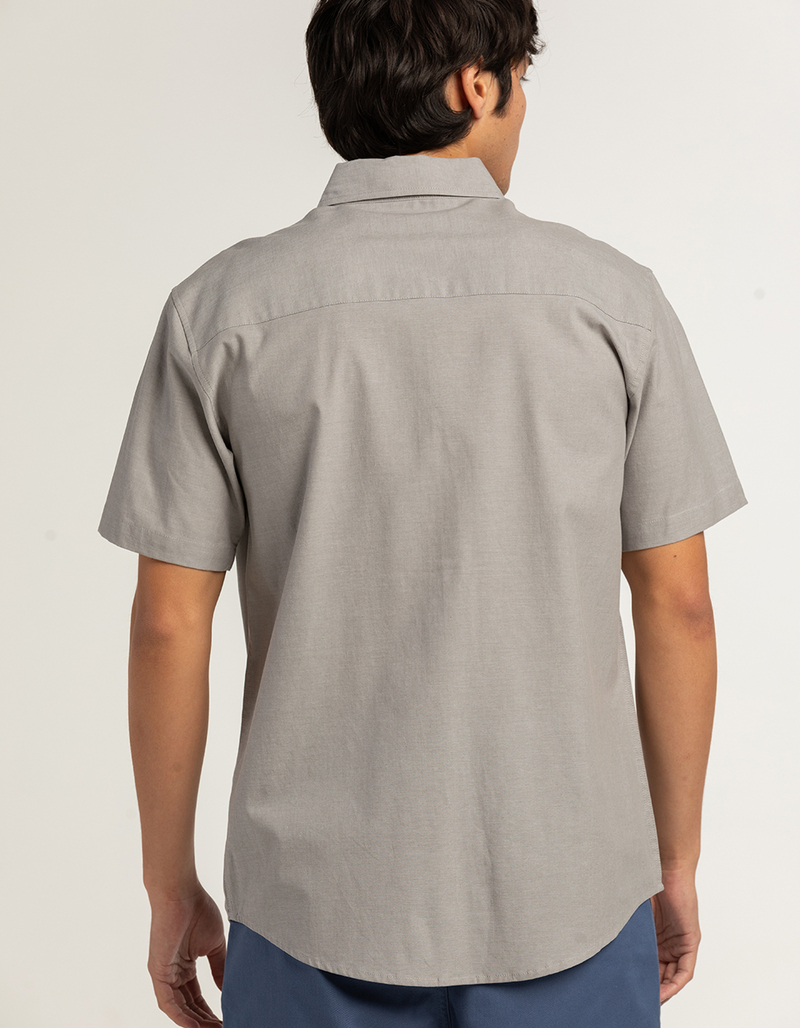 RSQ Mens Solid Chambray Button Up Shirt image number 3