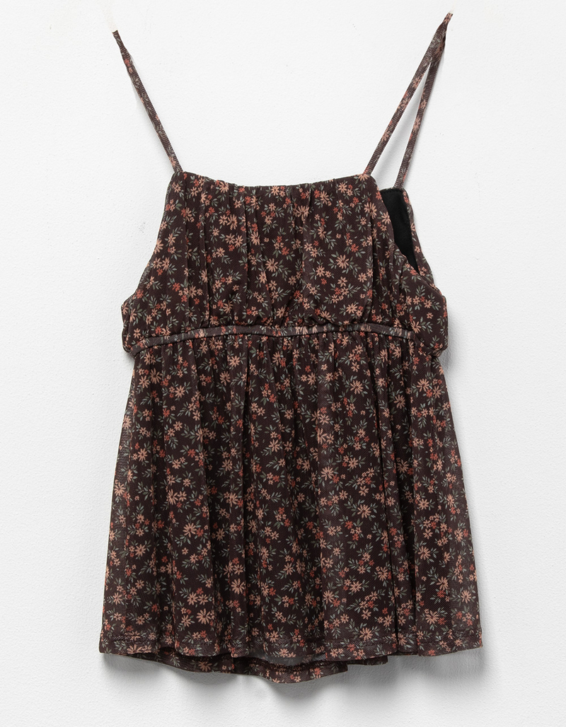 RSQ Girls Ditsy Mesh Babydoll Top image number 1