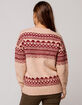 SKY AND SPARROW Fair Isle Womens Tunic Sweater image number 3