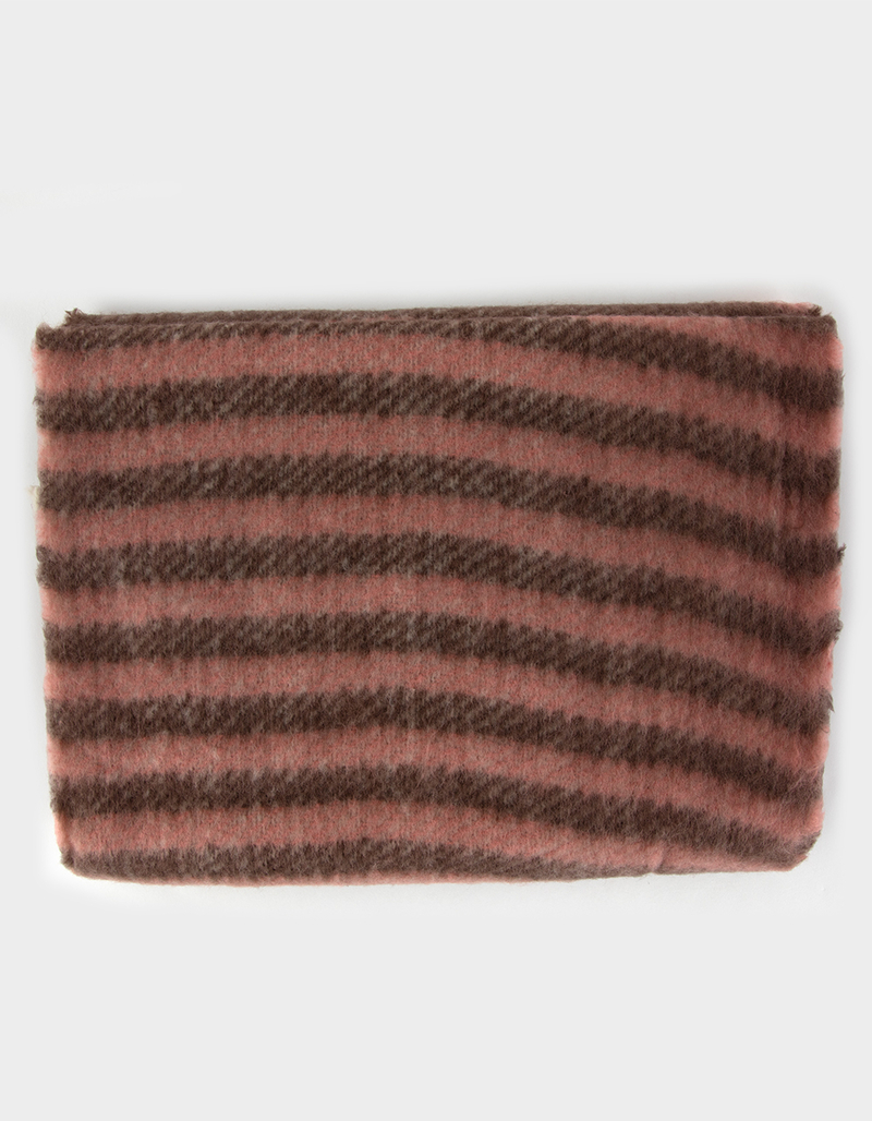 Stripe Cozy Fringe Womens Scarf image number 1