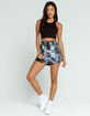 RSQ Womens Black Combo Fleece Sweat Shorts image number 4