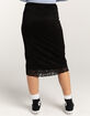 RSQ Womens Low Rise Lace Midi Skirt image number 4