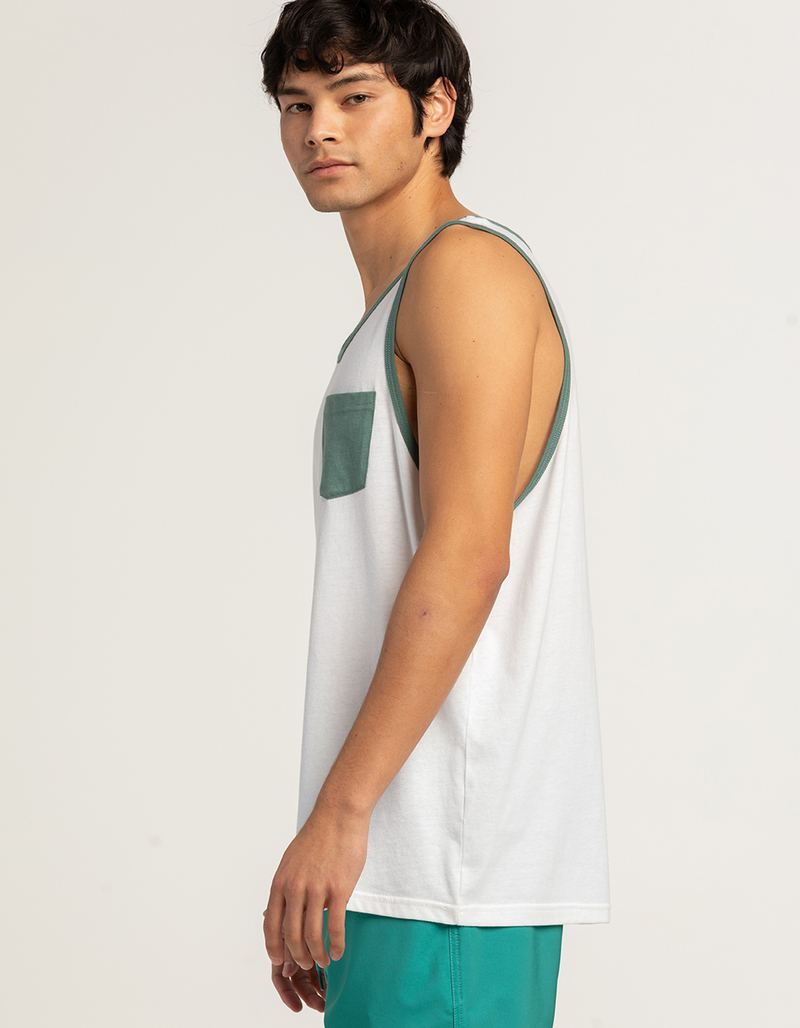 BLUE CROWN Mens Solid Pocket Tank Top image number 2