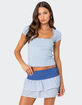 EDIKTED Priscilla Lace Trim Tee image number 1