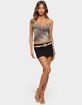 EDIKTED Ofira Zebra Printed Mesh Tank Top image number 4