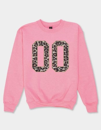 LEOPARD Double Zero Kids Unisex Crewneck Sweatshirt Primary Image