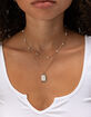 FULL TILT Layered Pearl/Rose Necklace image number 3