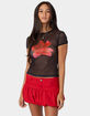 EDIKTED Aloha Sheer Mesh Tee image number 1