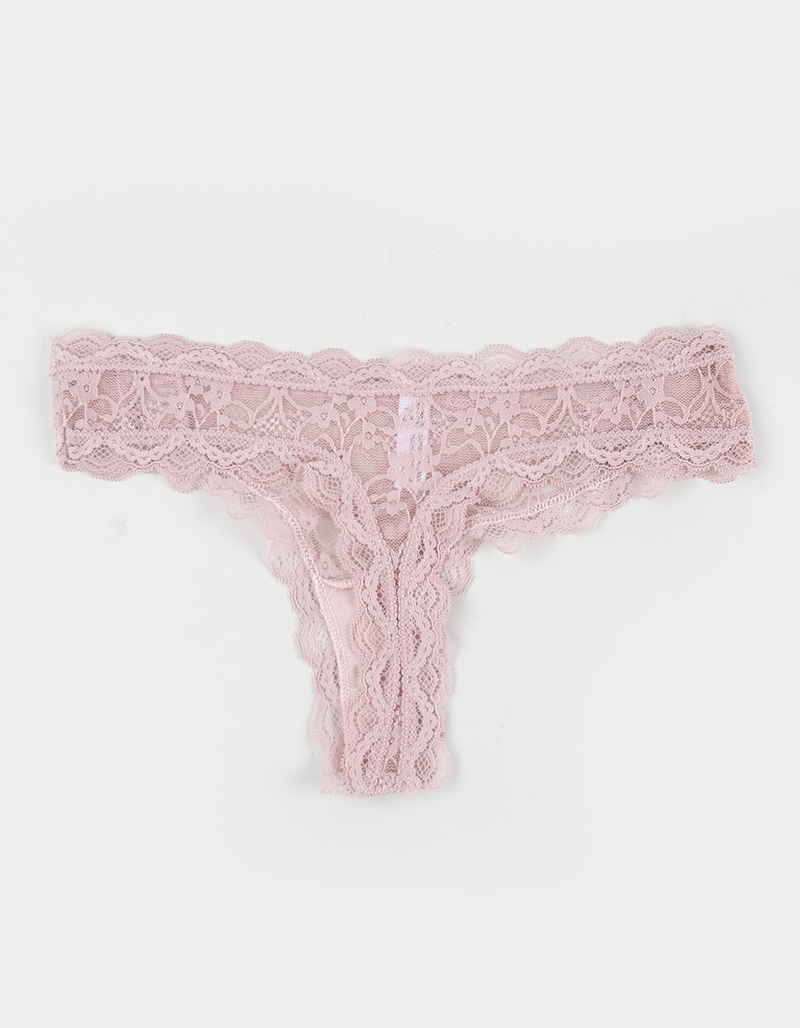 FULL TILT Allover Lace Thong image number 1