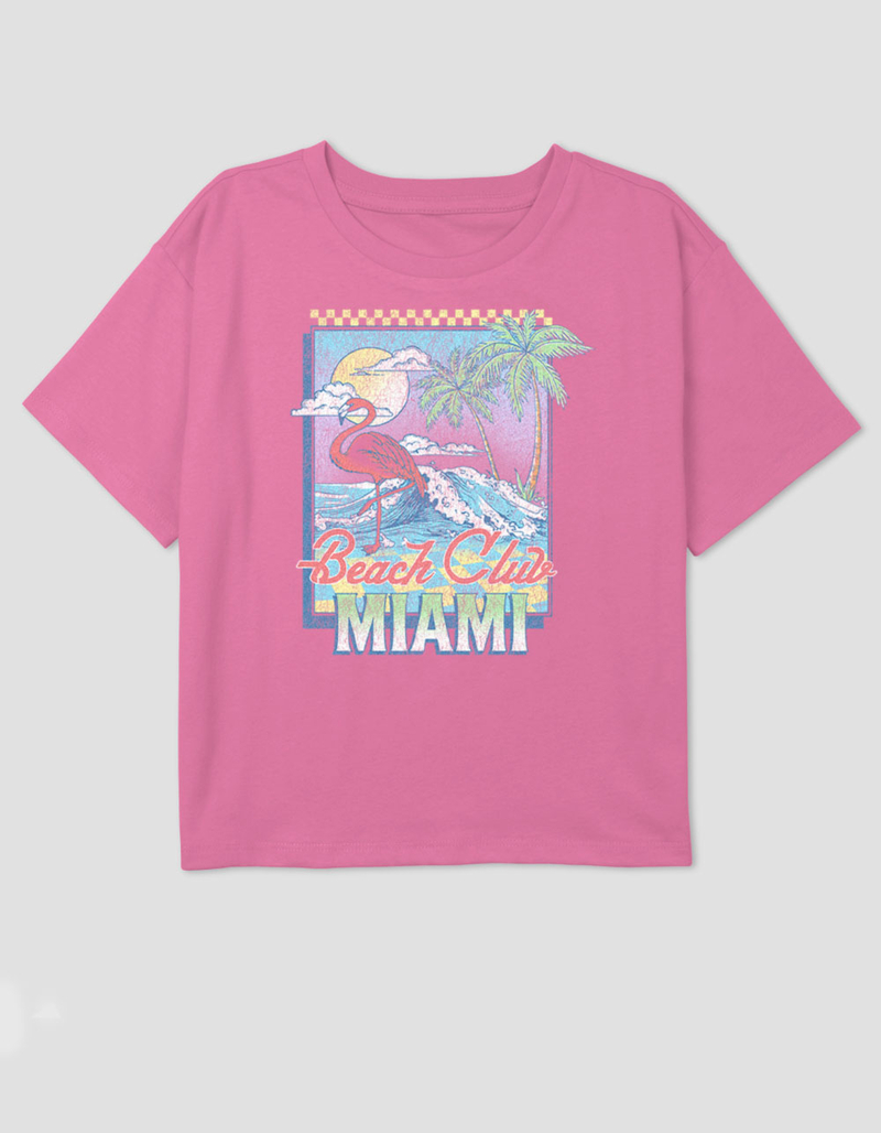 MIAMI Beach Club Girls Crop Tee image number 0
