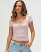 TILLYS Butter Soft Womens Square Neck Tee image number 1