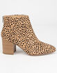 DELICIOUS Stacked Womens Cheetah Booties image number 2