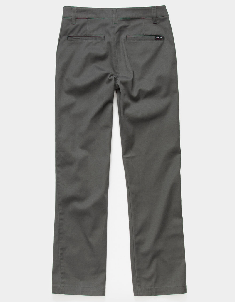 GROM Ride Right Boys Charcoal Stretch Pants image number 1