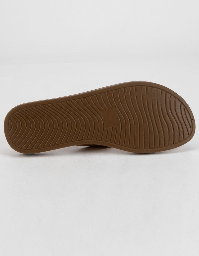 SODA Faux Suede Womens Tan Sandals image number 4