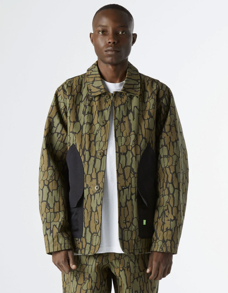 HUF Hudson Camo Work Mens Jacket image number 2