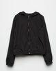 FULL TILT Solid Black Girls Windbreaker Jacket image number 1
