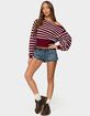 EDIKTED Mika Off Shoulder Oversized Sweater image number 4