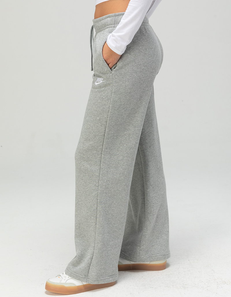 NIKE Sportswear Club Fleece Womens Wide Leg Pants - HEATHER GRAY